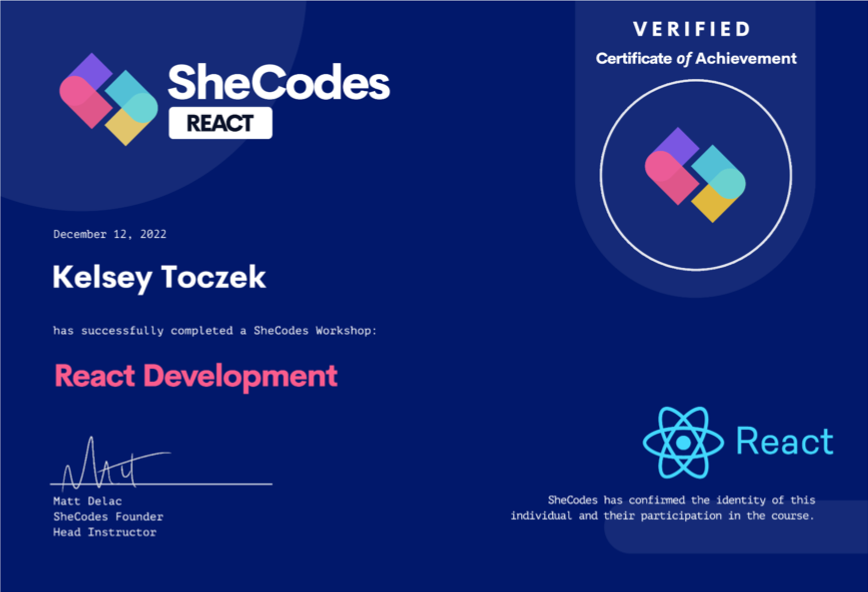 React Dev Cert